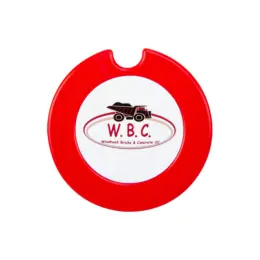 Round License Disc With Sticker - Red
